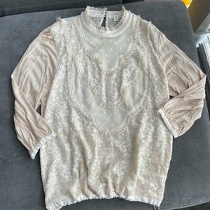Anthropologie Ivory Blouse